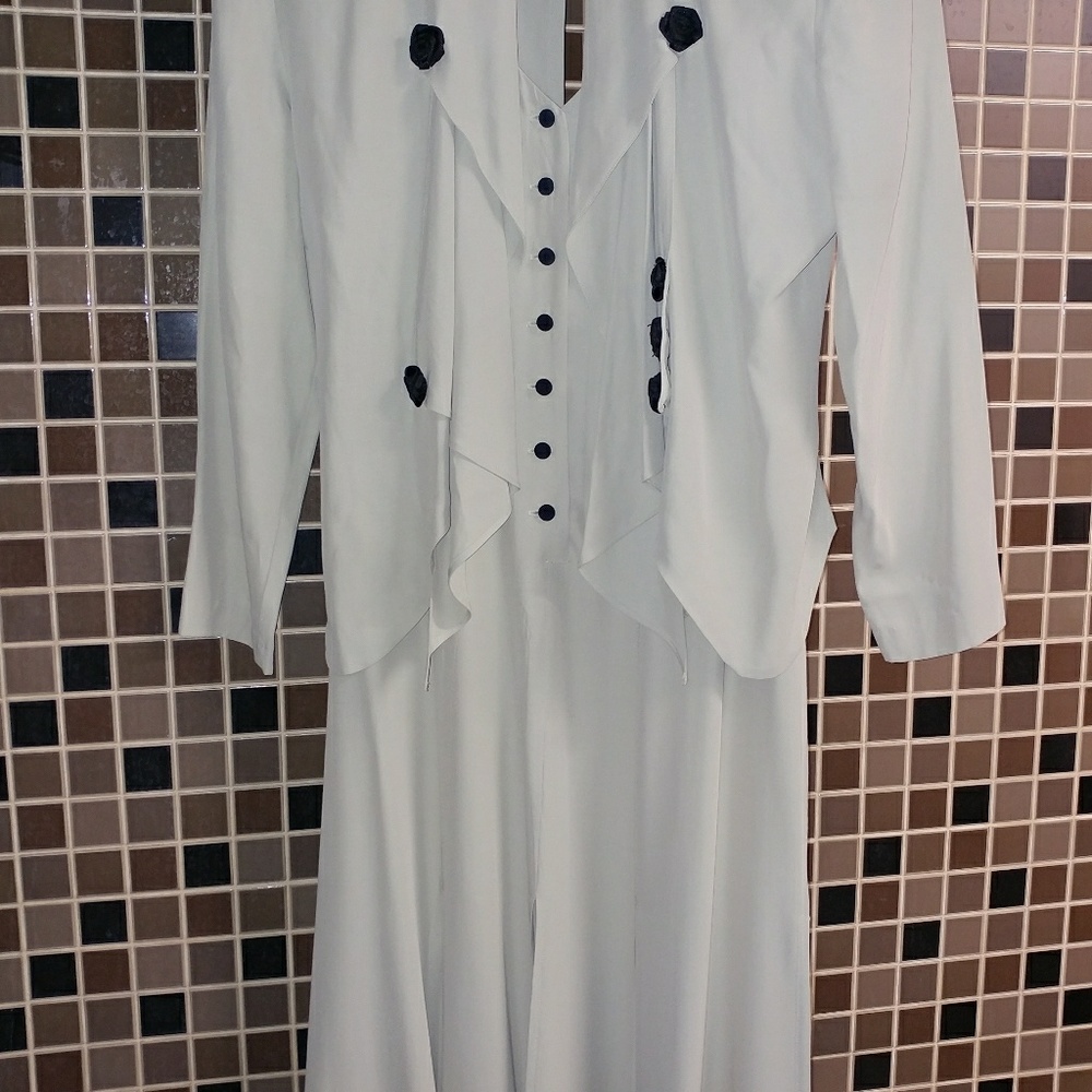 Dress and jacket.